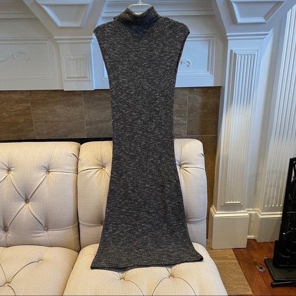 Max Studio Sleeveless Long Knit Turtleneck Sweater Dress - Picture 2 of 7